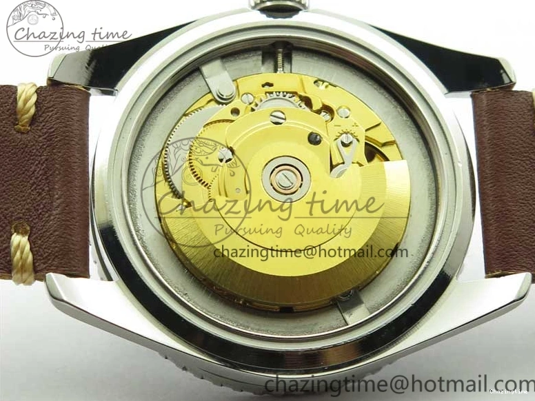 0414 Vintage Seamaster 300 Date T SS B12 Black Dial On Brown Leather Strap A2836 (Free Nylon Strap) WeatherProof 7911